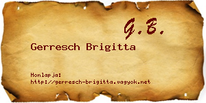Gerresch Brigitta névjegykártya